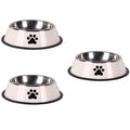 Stainless steel large capacity pet bowl dog food bowl multiple specifications anti-fall food bowl food bowl feeding pet supplies
